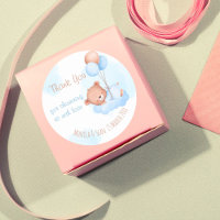 Baby shower d'aquarelle d'ours bleu pastel
