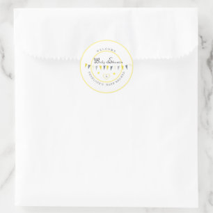 Sticker Rond Baby shower de Bunling très ensoleillé