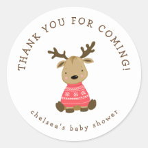 Baby shower de cerfs d'hiver en faveur