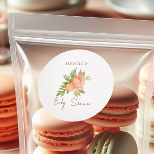 Sticker Rond Baby shower de fruits doux à la petite chair