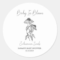 Baby shower de graines de bébé en fleurs l'échinac