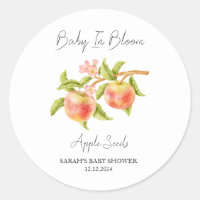 Baby shower de graines de pomme en fleurs