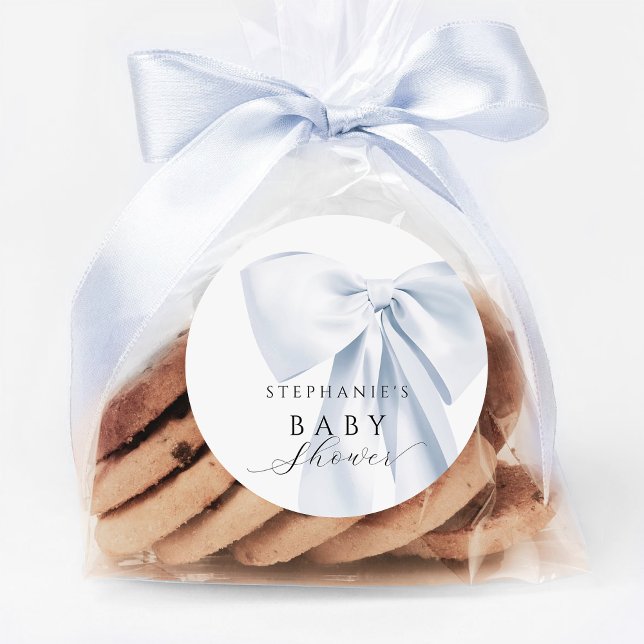 Sticker Rond Baby shower de la ceinture bleue (Créateur téléchargé)