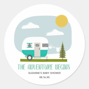 Sticker Rond Baby shower de la ligne vestimentaire de Camper Tu