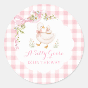 Sticker Rond Baby-Shower de la Sotte Oie Vintage Daisy