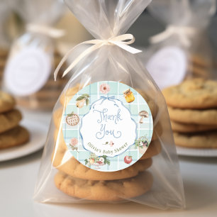 Sticker Rond Baby shower de Merci de  cultivé localement