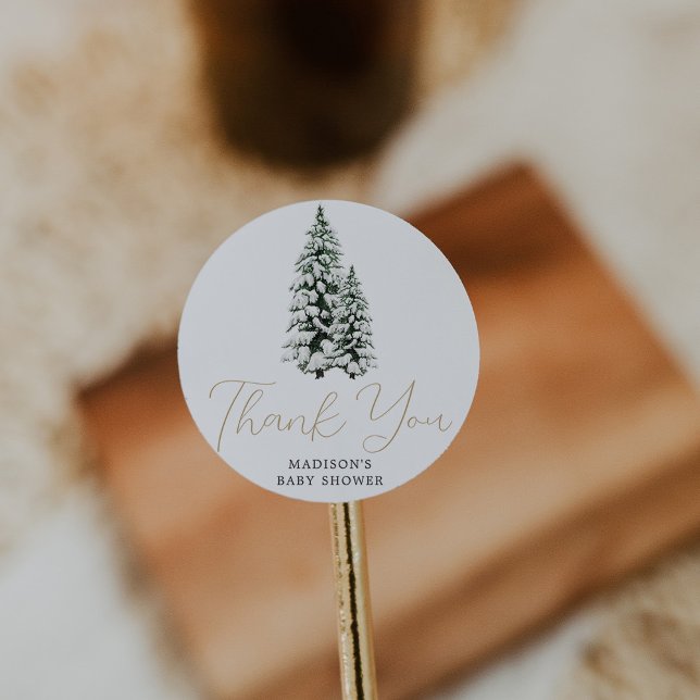 Sticker Rond Baby shower de Noël (Créateur téléchargé)