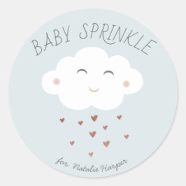 Sticker Rond Baby shower de nuage mignon