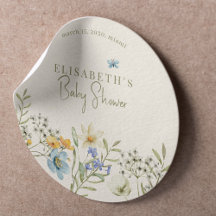 Baby shower de printemps fleur sauvage Boho person