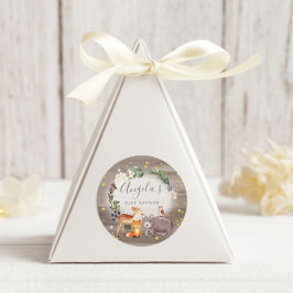Sticker Rond Baby shower d'étincelles des amis des animaux de l