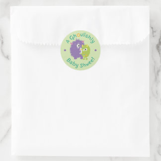 Sticker Rond Baby shower D'Halloween Un Bon Moment