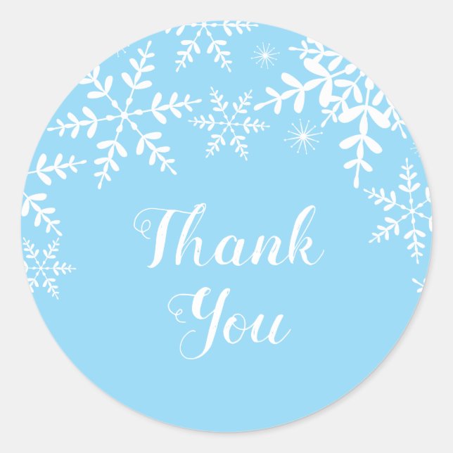 Sticker Rond Baby shower d'hiver Bleu Flèches (Devant)