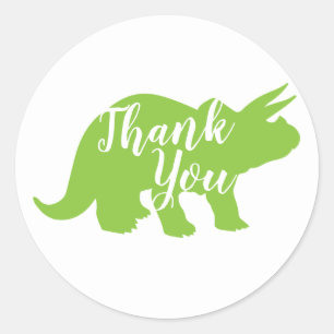 Sticker Rond Baby shower Dinosaur