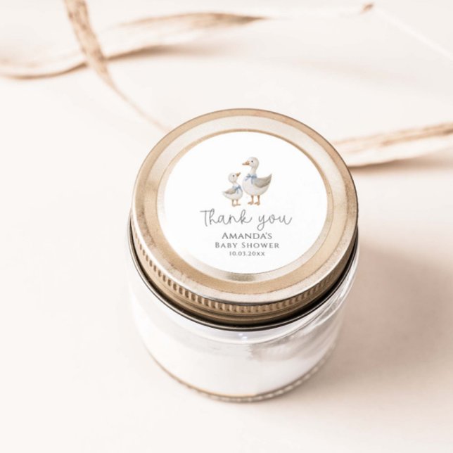 Sticker Rond Baby shower d'oie (Créateur téléchargé)