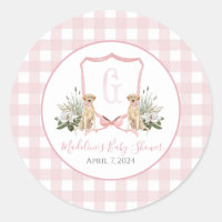 Baby Shower Fille Chien Rose Fille Préparée du Sud