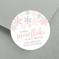 Baby Shower Fille d'hiver flocon de neige