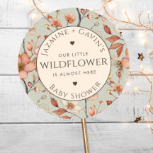 Baby shower Fleur sauvage Sage Green personnalisé