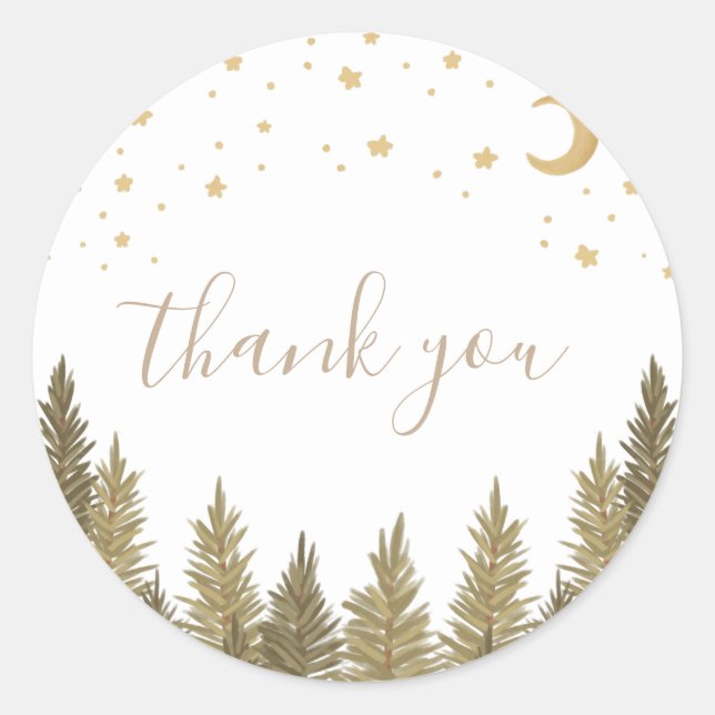 Sticker Rond Baby-Shower Forêt (Devant)