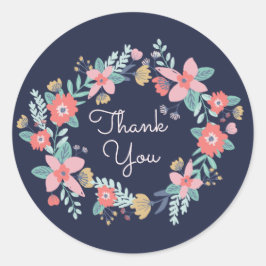 Sticker Rond Baby shower Garden Wreath