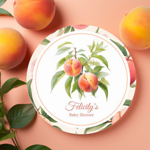 Sticker Rond Baby shower Little Peach