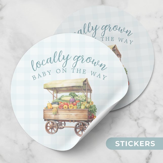 Sticker Rond Baby shower local neutre pour les femmes (Créateur téléchargé)
