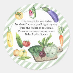 Sticker Rond Baby shower local - prière