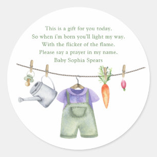 Sticker Rond Baby shower local - prière