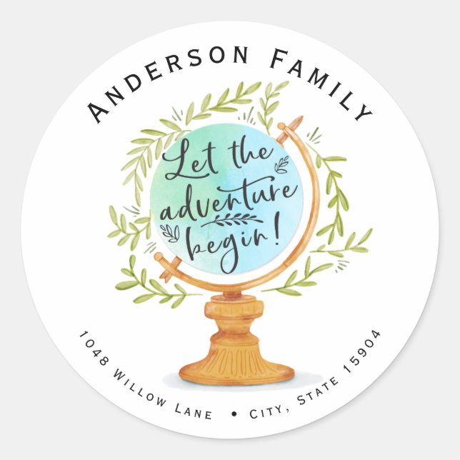 Sticker Rond Baby shower longue distance par adresse postale Sc (Devant)