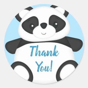 Sticker Rond Baby shower Panda Bear