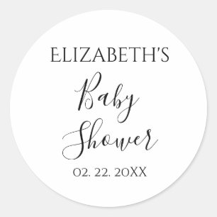 Sticker Rond Baby Shower Personnalisé Daté