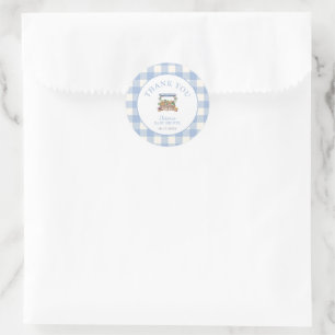 Sticker Rond Baby shower pour garçons cultivé localement