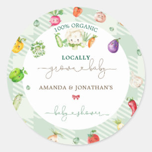 Sticker Rond Baby Shower Produits Locaux