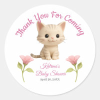 Baby shower Purr-fect bébé fille chaton
