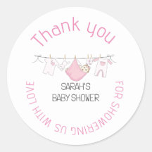 Baby shower rose mignon Merci Favoriser