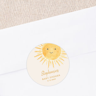 Sticker Rond Baby shower solaire