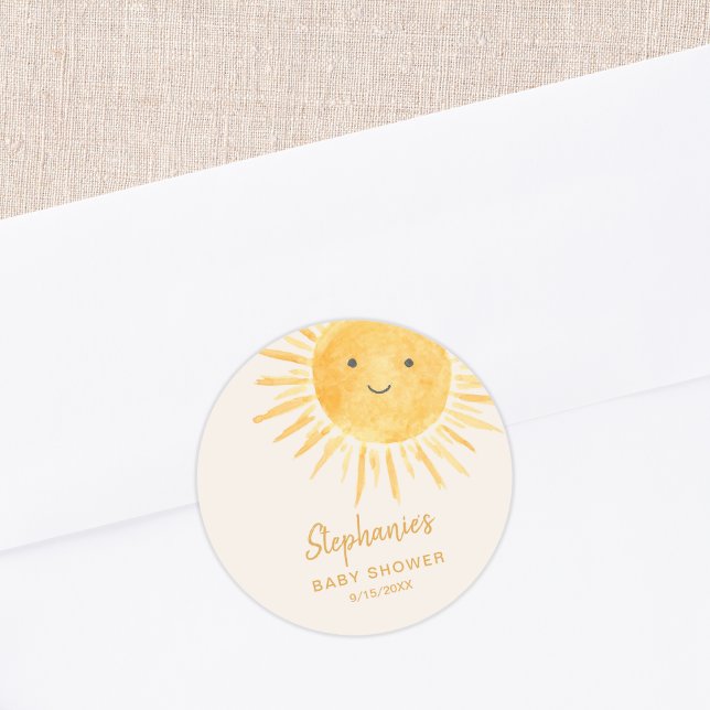 Sticker Rond Baby shower solaire (Créateur téléchargé)