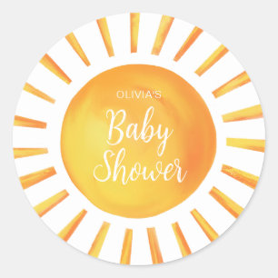 Sticker Rond Baby shower solaire