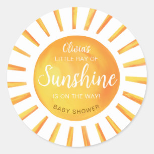 Sticker Rond Baby shower solaire