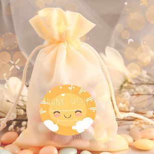 Sticker Rond Baby shower solaire Boho