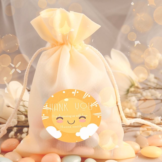 Sticker Rond Baby shower solaire Boho (Créateur téléchargé)