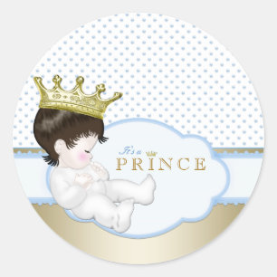 Sticker Rond Baby shower Sweet Little Prince