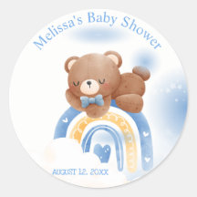 Baby shower Teddy Bear Rainbow Boys