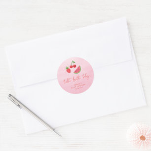Sticker Rond Baby Shower Tutti Frutti