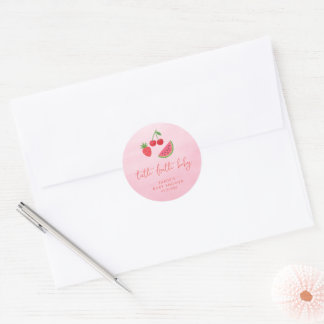 Sticker Rond Baby Shower Tutti Frutti