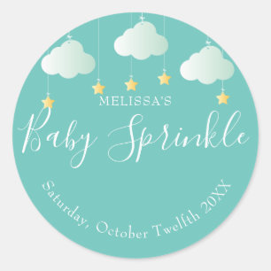 Sticker Rond Baby shower Twinkle sprinkle petite étoile