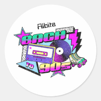 Sticker Rond Bach aux années 90