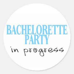 Sticker Rond Bachelorette En Cours (Blu)