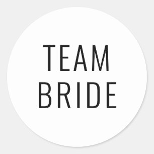 Sticker Rond Bachelorette Fête Mariage Favoriser Équipe Mariée
