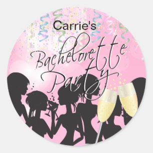 Sticker Rond Bachelorette Girls Night Out - Rose