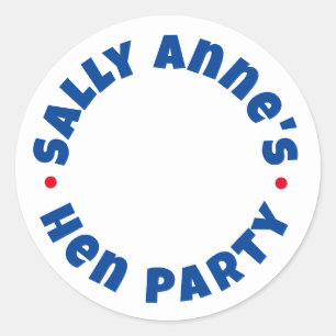 Sticker Rond Bachelorette Hen